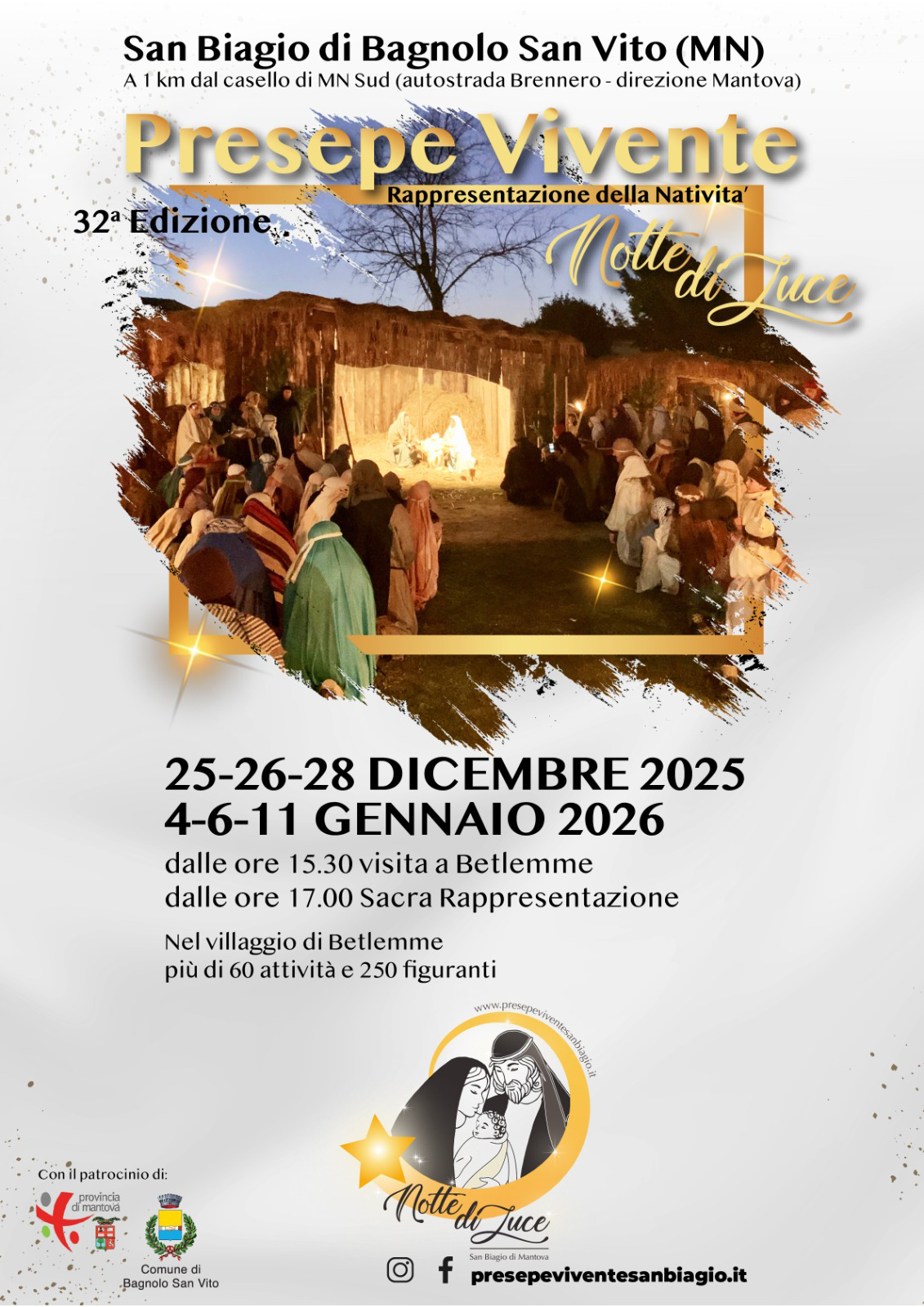 Bagnolo San Vito - Presepe Vivente Notte di Luce - San Biagio di Bagnolo San Vito